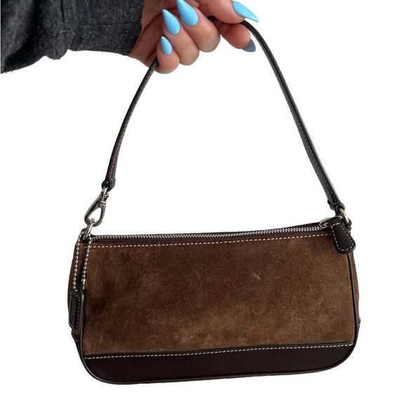 Coach Handbags - Coach • Vintage legacy Hampton suede demi bag 7753